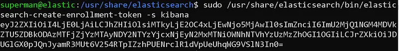 Generating tokens for kibana connection