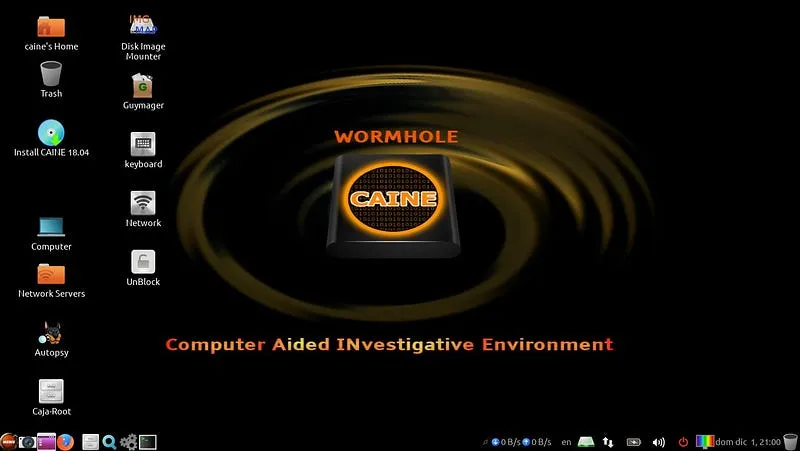 CAINE Linux (Computer Aided Investigative Environment) is an Italian Linux distribution developed by Giovanni “Nanni”