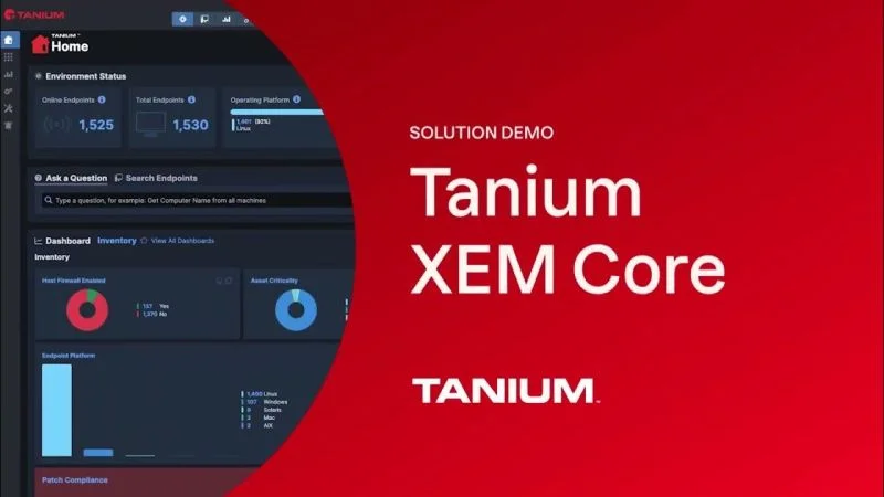 Tanium XEM Console and Real-Time Query Screen
