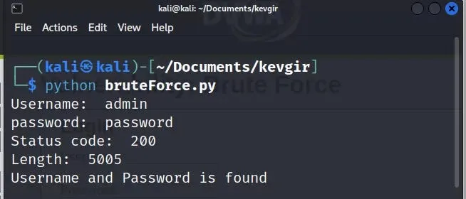 When we write the code in the python file and run it, it will make tests by sending GET requests to the live DVWA server