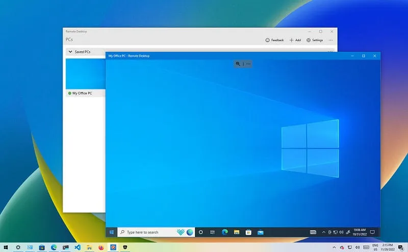 RDP is Microsoft's remote desktop connection protocol, operating on port 3389