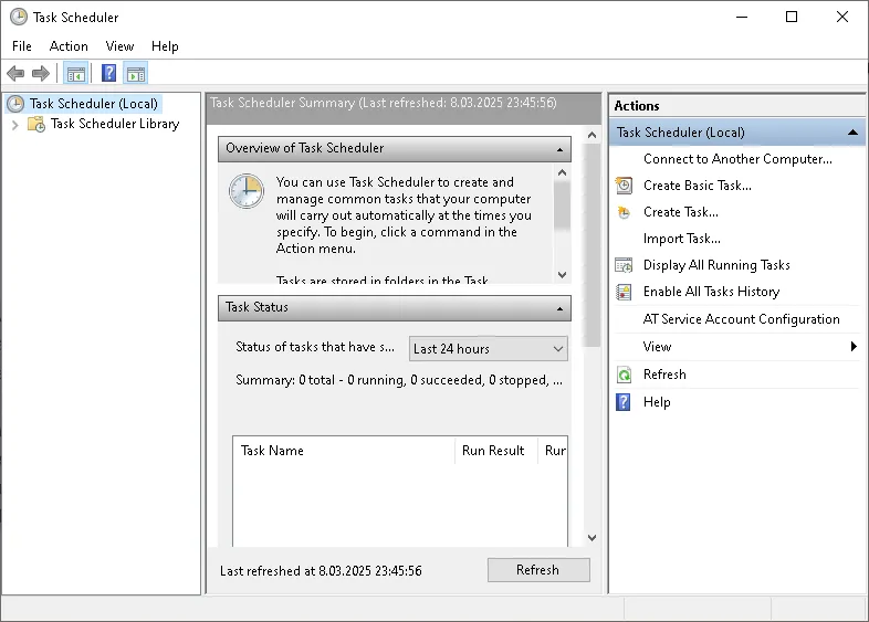 Task Scheduler: taskschd.msc (2)