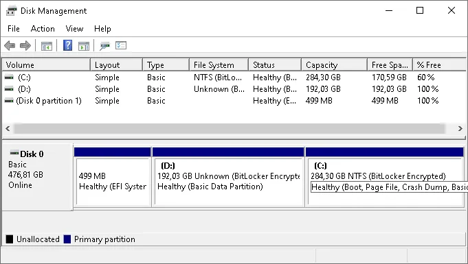 Disk Management: diskmgmt.msc (2)