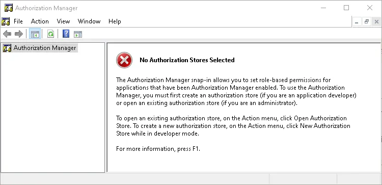 Authorization Manager: azman.msc (2)