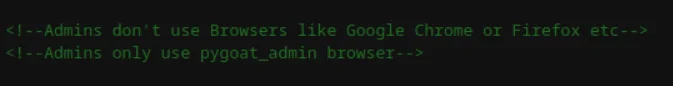 When we look at the source code of the page, it is written that the admin cannot use a bowser such as Google Chrome or