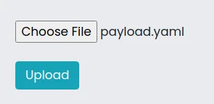 Then I selected the file I created and clicked the upload button