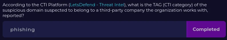 According to the CTI Platform (LetsDefend — Threat Intel), what is the email address of the sender of the email sent to the