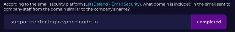 According to the Threat Intel (LetsDefend) source, what is the category (TAG) of the domain included in the email sent to