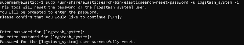 logstash system kullanıcısı şifre belirleme