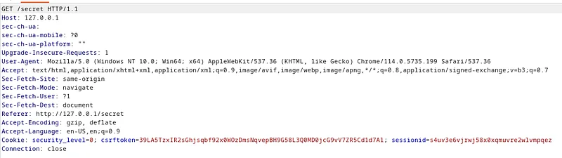 Labda secret key düğmesine bastığımızda sadece admin.localhost:8000'in bu secret keye erişebildiğini bie söylüyor