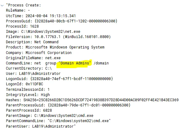 SIEM'de "rule.groups: windows" ve "rule.mitre.id: T1087.002" filtrelerini uygulayın